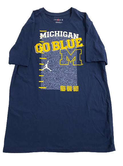 Jake Moody Michigan Football Team Issued Jordan T-Shirt (Size L)