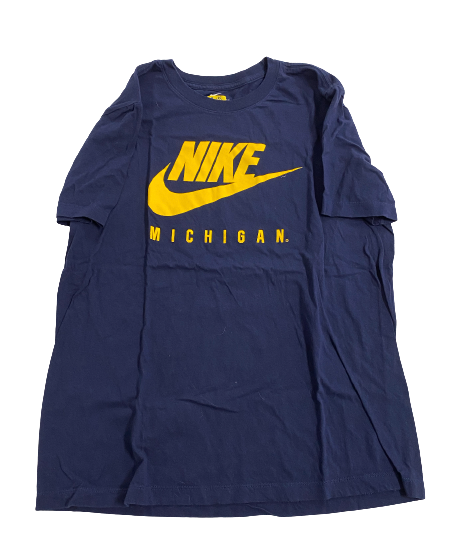 Jake Moody Michigan Football Team Issued Nike T-Shirt (Size L)