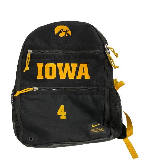 Ahron Ulis Iowa Basketball Player Exclusive Travel Backpack with Number