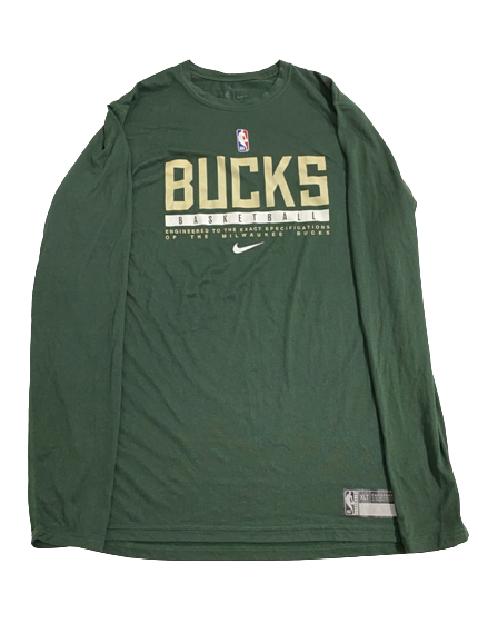 Jericole Hellems Milwaukee Bucks Player Exclusive Long Sleeve Shirt (Size XLT)