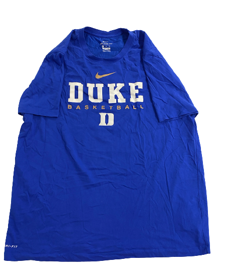 Joey Baker Duke Basketball Team Issued Workout Shirt (Size 2XL)