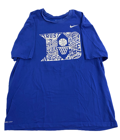 Joey Baker Duke Basketball Team Issued Workout Shirt (Size XL)