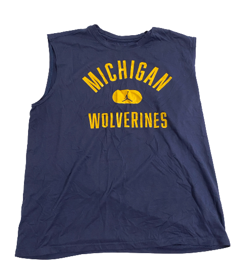 Joey Baker Michigan Basketball Team Issued Workout Tank (Size XL)