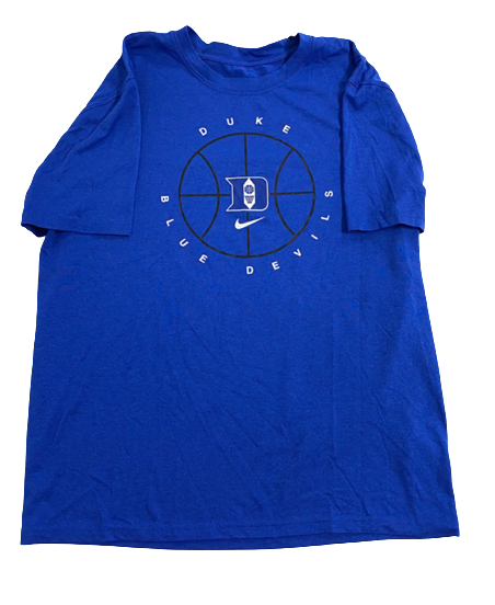 Joey Baker Duke Basketball Team Issued Workout Shirt (Size L)
