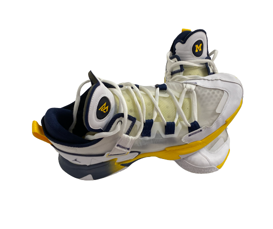 Joey Baker Michigan Basketball Player Exclusive "WESTBROOK" Shoes (Size 14)