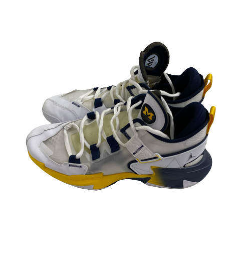 Joey Baker Michigan Basketball Player Exclusive "WESTBROOK" Shoes (Size 14)