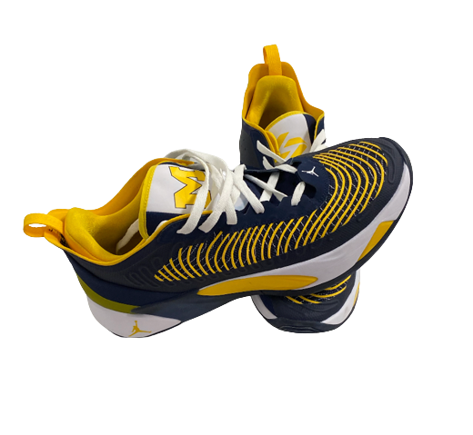 Joey Baker Michigan Basketball Player Exclusive "LUKA" Shoes (Size 14)
