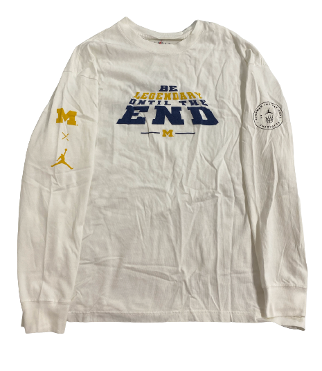 Joey Baker Michigan Basketball Player Exclusive 2022 "JUMPAN INVITATIONAL" Long Sleeve Shirt (Size XL)