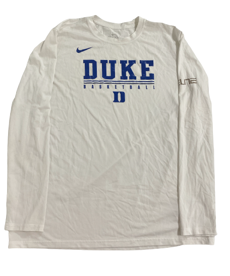 Joey Baker Duke Basketball Team Issued Long Sleeve Shirt (Size XL)