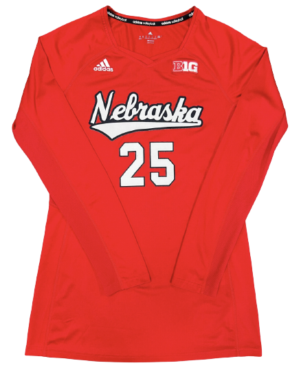 Callie Schwarzenbach Nebraska Volleyball Game-Worn Jersey (Size LT)