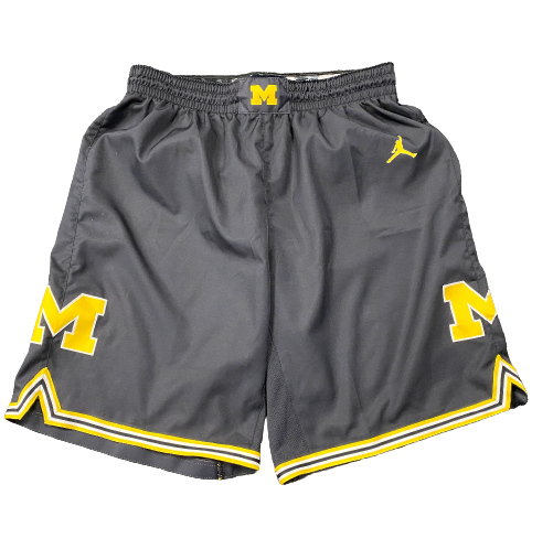 Joey Baker Michigan Basketball 2022-2023 Season Game Worn Uniform Set (Jersey & Shorts) - RARE Black Alternate Set