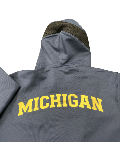 Joey Baker Michigan Basketball Player Exclusive Pre-Game Warm-Up Jacket with BLM Patch (Size XL)