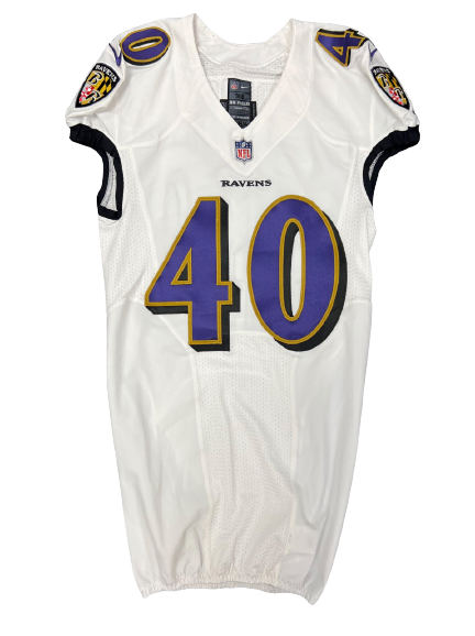 Malik Harrison Baltimore Ravens SIGNED Game Issued Jersey (Size 38)