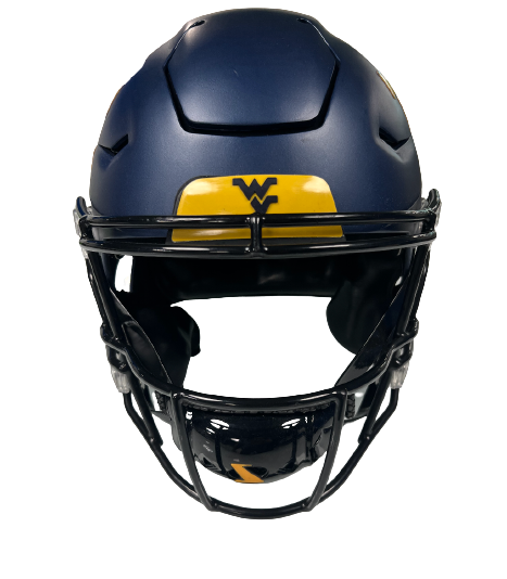 Sam James West Virginia Football Game Worn Helmet (Ridell Speedflex)