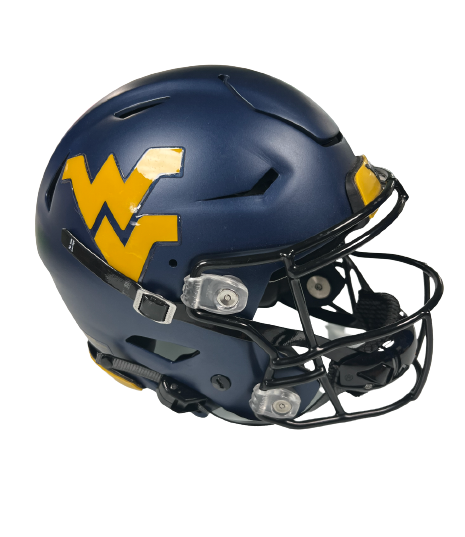 Sam James West Virginia Football Game Worn Helmet (Ridell Speedflex)