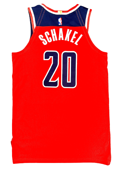 Jordan Schakel Washington Wizards Game Jersey With RARE No. 6 Bill Russell Patch (Size 48)