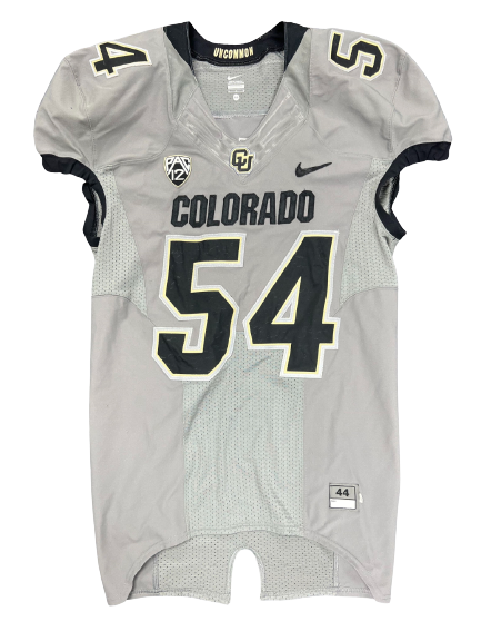 Terrance Lang Colorado Football Game Worn Grey Alternate Jersey (Size 44)