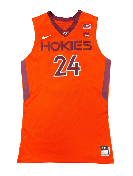 Kerry Blackshear Jr. Virginia Tech Basketball 2016-2017 Season Game Worn Jersey (Size 50)