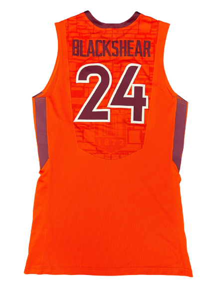 Kerry Blackshear Jr. Virginia Tech Basketball 2016-2017 Season Game Worn Jersey (Size 50)