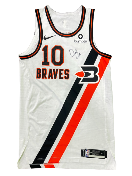 Derrick Walton Jr. THROWBACK Buffalo Braves SIGNED Game Issued Jersey (Size 46)