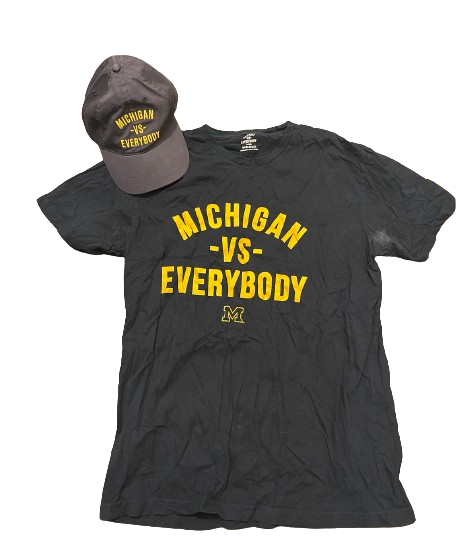 A.J. Henning Michigan Football T-Shirt (Size L) & Hat