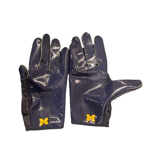 A.J. Henning Michigan Football Player Exclusive Gloves (Size L)