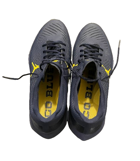 A.J. Henning Michigan Football Player Exclusive NIKE VAPOR Shoes (Size 10.5)