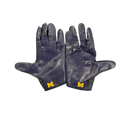 A.J. Henning Michigan Football Player Exclusive Gloves (Size XL)