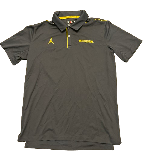 A.J. Henning Michigan Football Team Issued Travel Polo Shirt (Size L)
