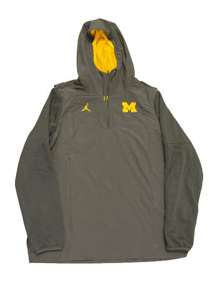 A.J. Henning Michigan Football Player Exclusive Premium Quarter-Zip Jacket (Size L)