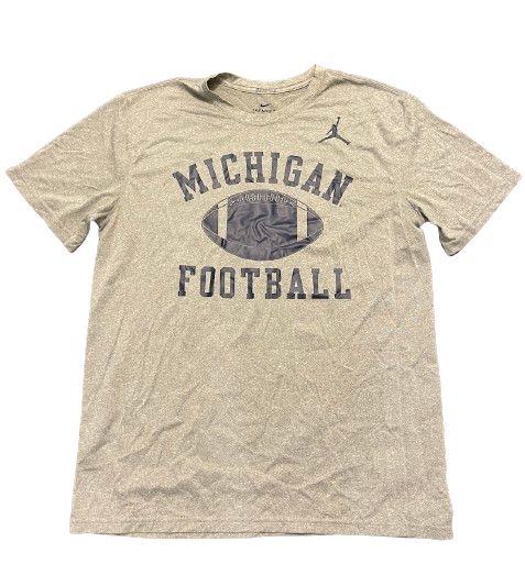 A.J. Henning Michigan Football Player Exclusive Workout Shirt (Size L)