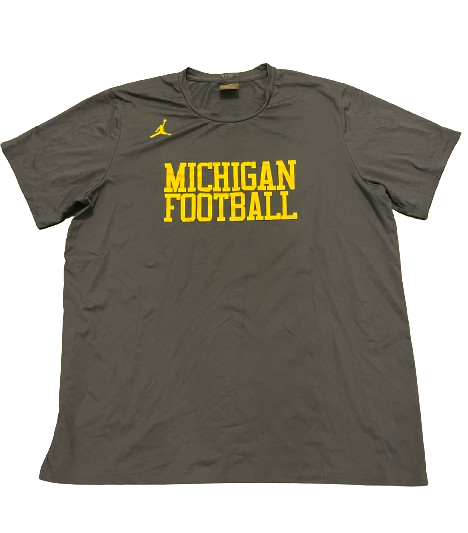 A.J. Henning Michigan Football Player Exclusive Workout Shirt (Size XL)