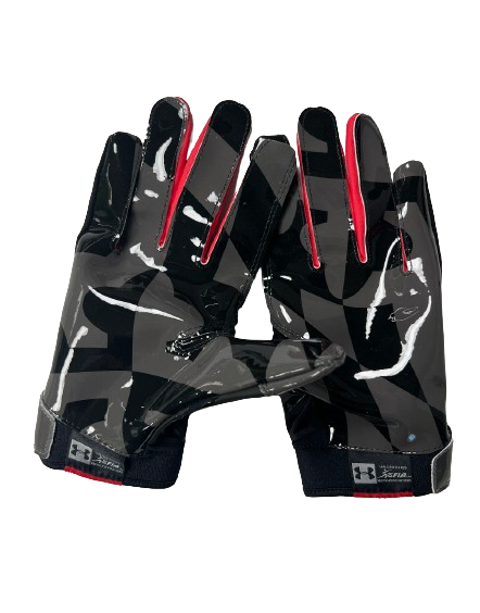 Tyrese Chambers Maryland Football Player-Exclusive "State Flag Edition" Gloves (Size M)