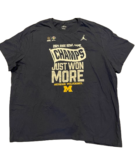 Michigan Football "2024 ROSE BOWL CHAMPS" T-Shirt (Size 4XL)
