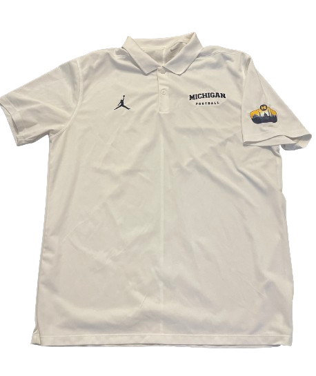 Michigan Football Player Exclusive "TEAM DC TRIP" Travel Polo Shirt (Size L)