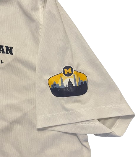 Michigan Football Player Exclusive "TEAM DC TRIP" Travel Polo Shirt (Size L)