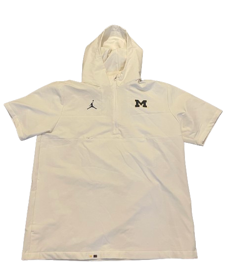 Michigan Football Player Exclusive Quarter-Zip Sideline Jacket (Size L)