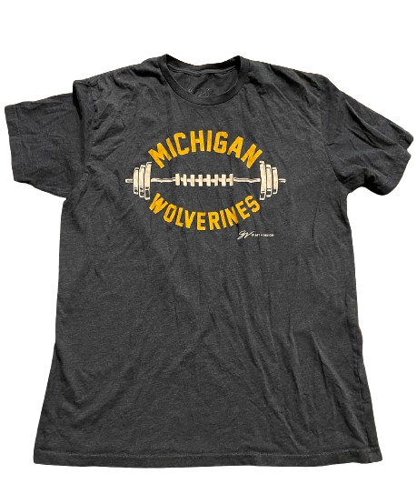 Darrius Clemons Michigan Football Team Issued "STRENGTH & CONDITIONING" T-Shirt (Size XL)