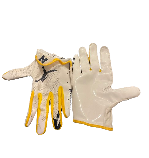 Darrius Clemons Michigan Football Player Exclusive Gloves (Size 2XL)