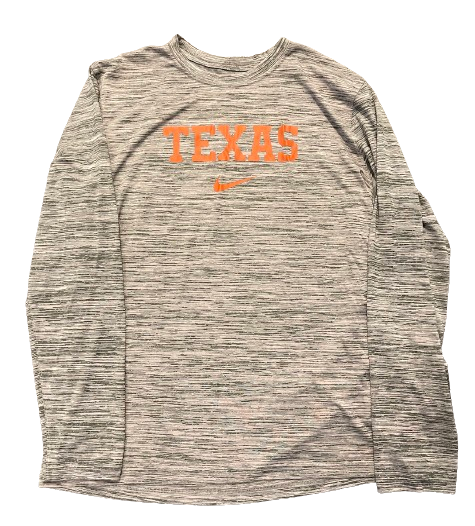 Molly Phillips Texas Volleyball Team Issued Long Sleeve Workout Shirt (Size L)