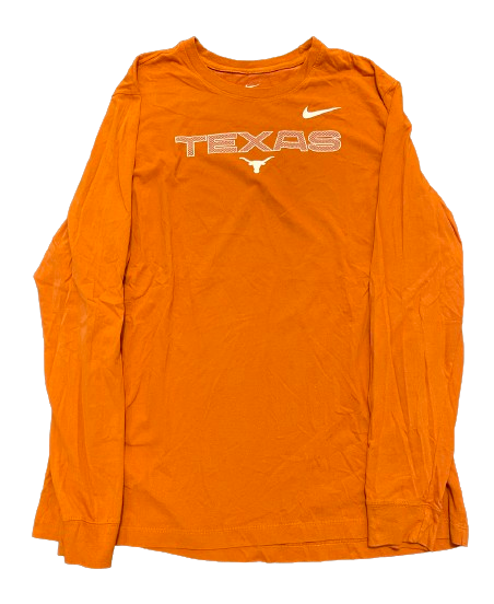 Molly Phillips Texas Volleyball Team Issued Long Sleeve Workout Shirt (Size XL)