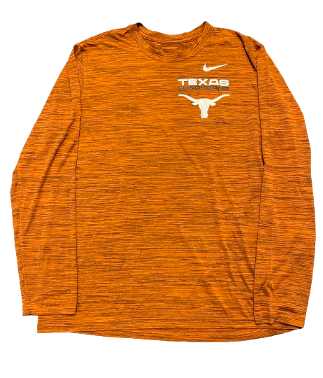 Molly Phillips Texas Volleyball Team Issued Long Sleeve Workout Shirt (Size L)