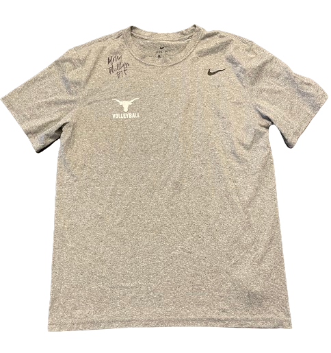 Molly Phillips Texas Volleyball SIGNED Player Exclusive Practice Shirt (Size L)