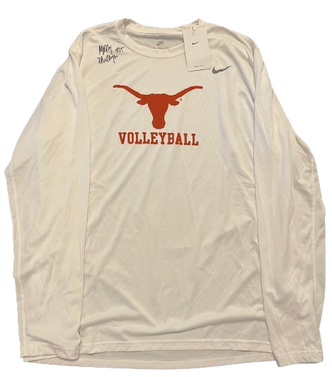 Molly Phillips Texas Volleyball SIGNED Player Exclusive Long Sleeve Practice Shirt (Size XL)