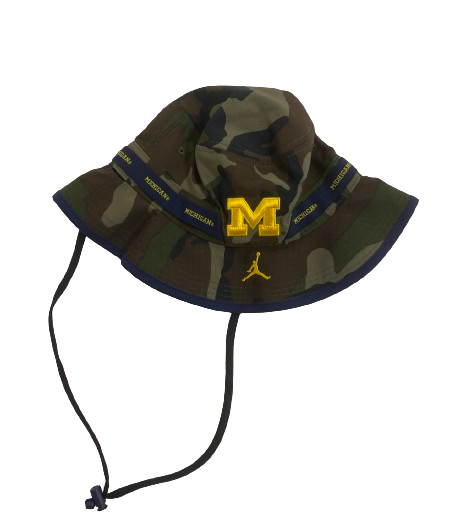 Cade McNamara Michigan Football Team Issued Camo Bucket Hat *NEW*