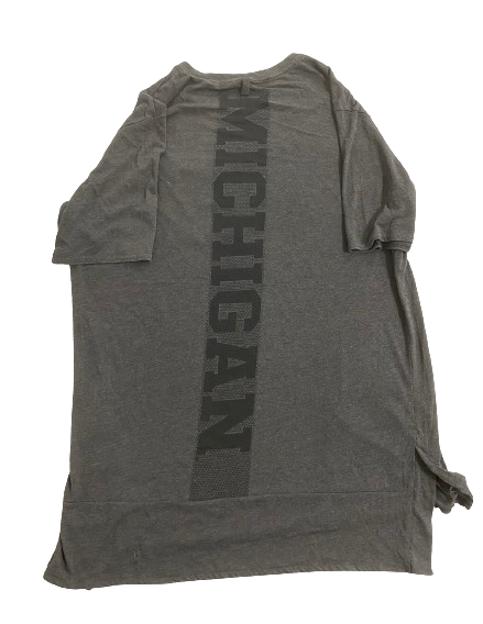 Cade McNamara Michigan Football Team Issued T-Shirt with Pocket In Front (Size XL)