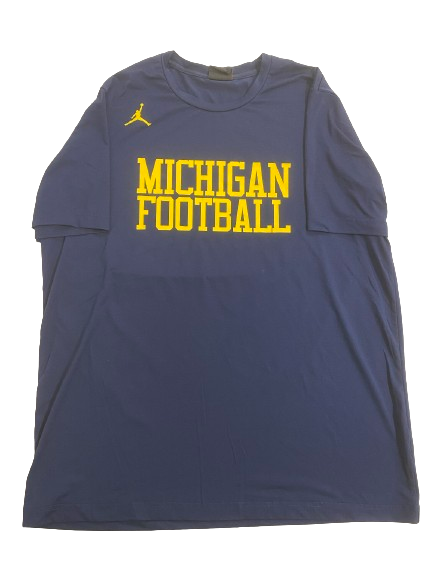 Cade McNamara Michigan Football Team Issued Workout Shirt (Size L)