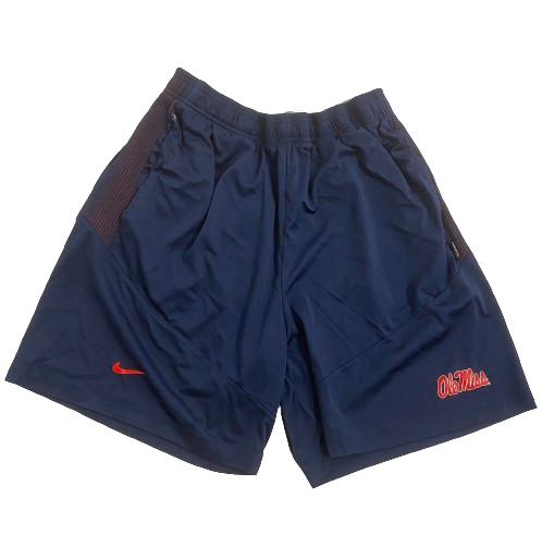 Marc Britt Ole Miss Football Team Issued Workout Shorts (Size L)
