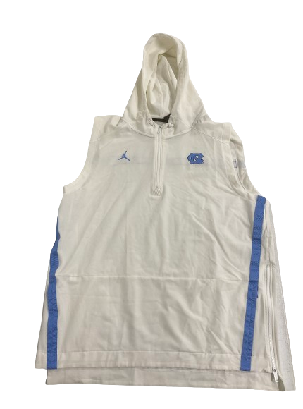 Beau Corrales North Carolina Football Player Exclusive Quarter-Zip Sleeveless Workout Hoodie (Size XL)