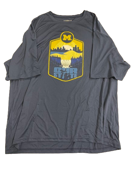 Alan Bowman Michigan Football Set of (2) Player Exclusive "OUR STATE" Michigan Team Trip T-Shirts (Size 2XL)